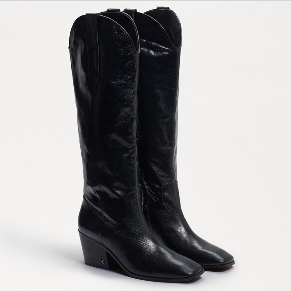 NWT Sam Edelman Britten Black Leather Boots Size 8
